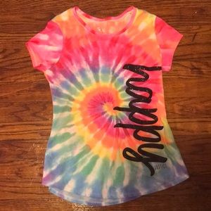 Happy Tie Dye Short Sleeve Top